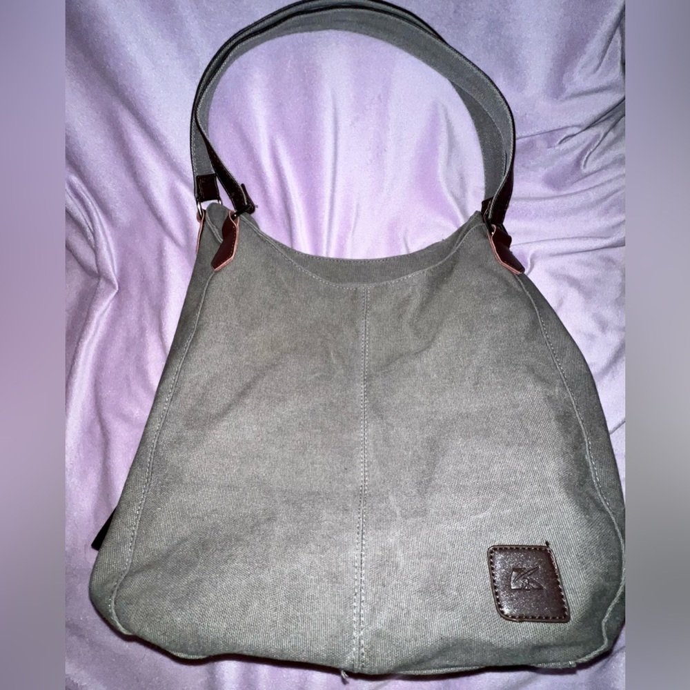 Khaki/Gray Shoulder Bag